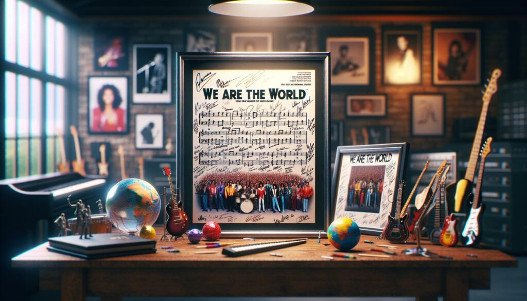 we are the world signed sheet music