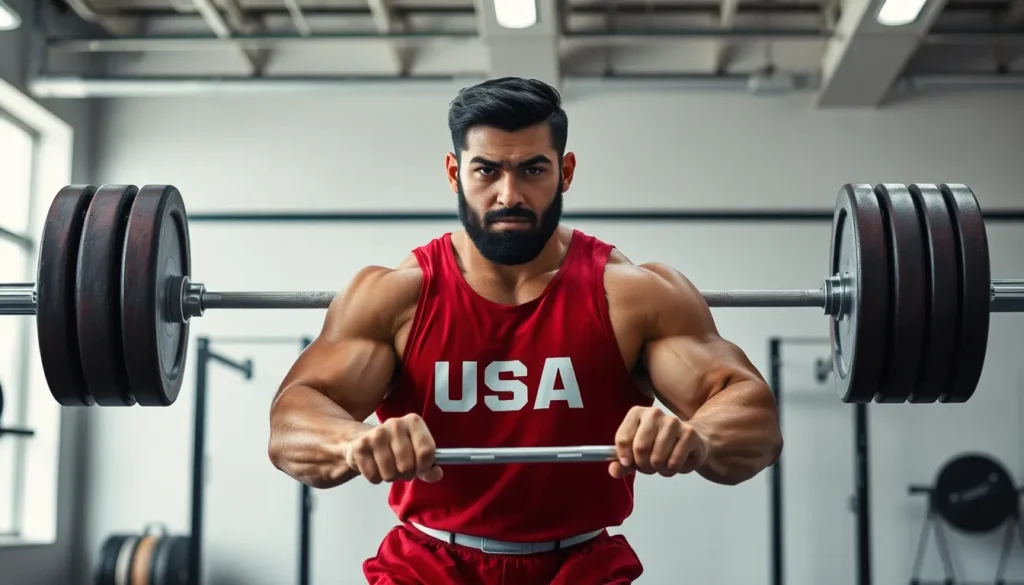 khema rushisvili weightlifting bar